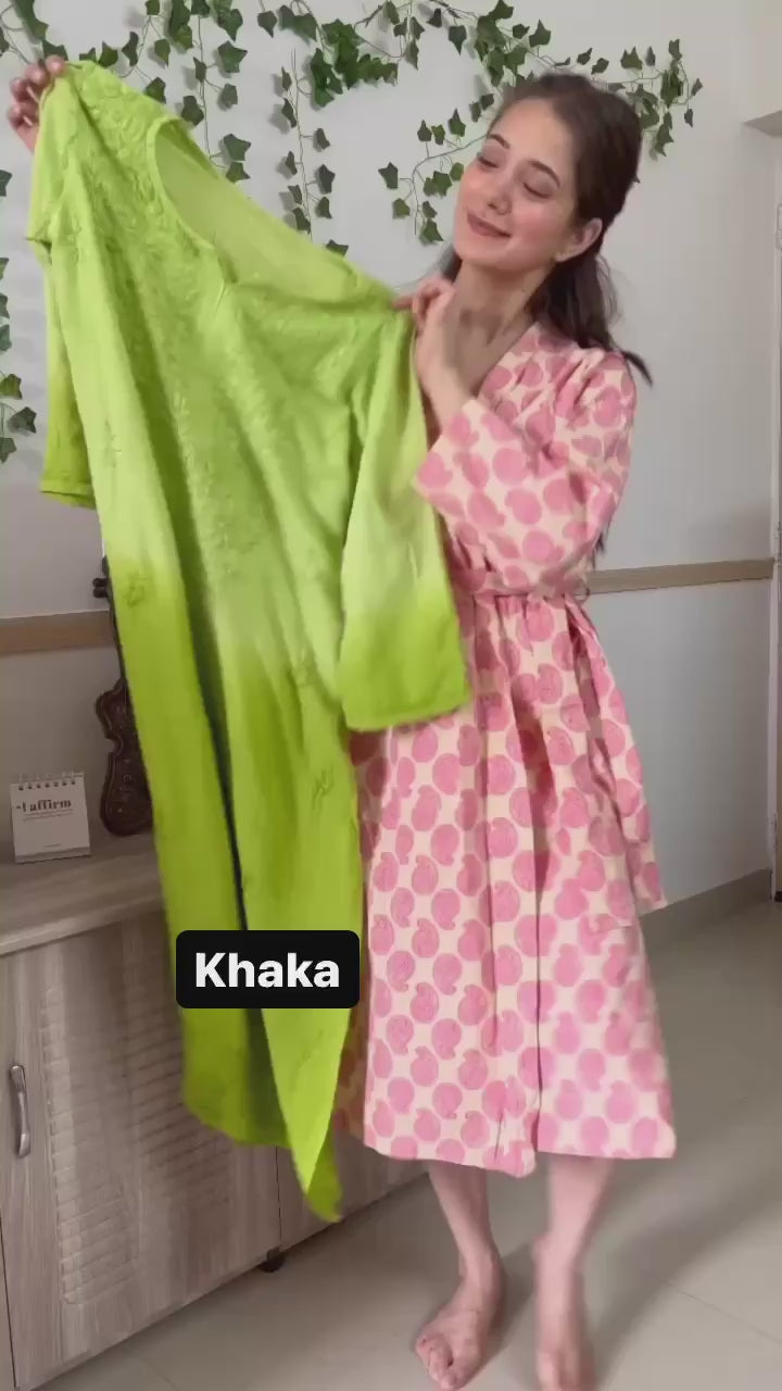 Chikankari Ryon Cotton Ombre Dyed 3pc Suit in 7 Beautiful Colors