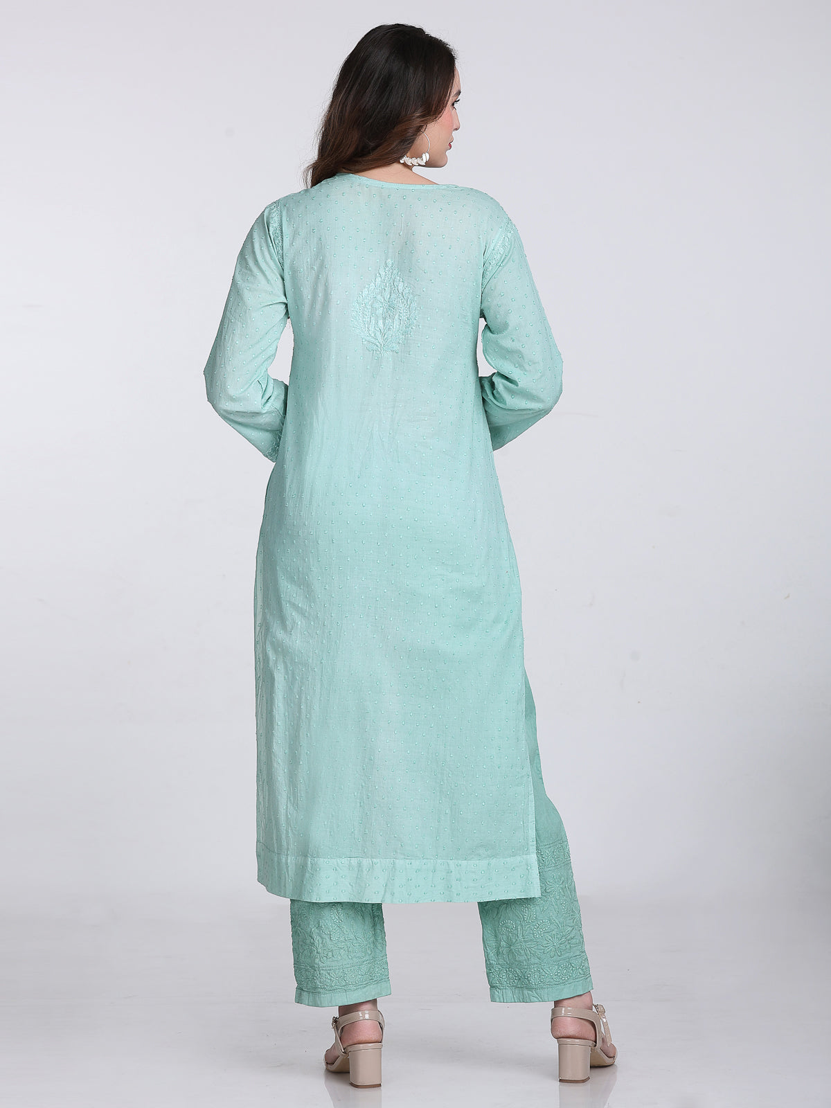 Trending Cotton Dyed Chikankari Co-ord Set In Beautiful Shades