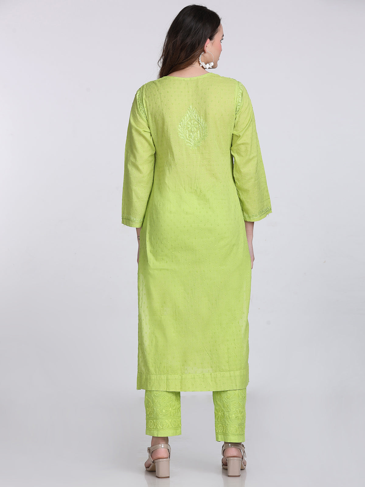 Trending Cotton Dyed Chikankari Co-ord Set In Beautiful Shades