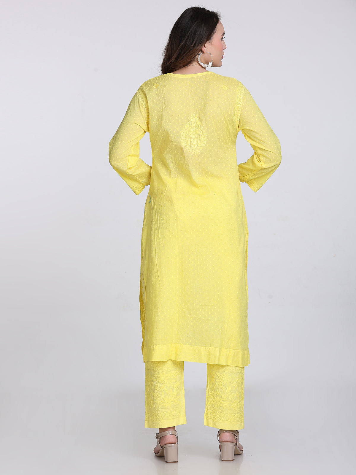 Trending Cotton Dyed Chikankari Co-ord Set In Beautiful Shades