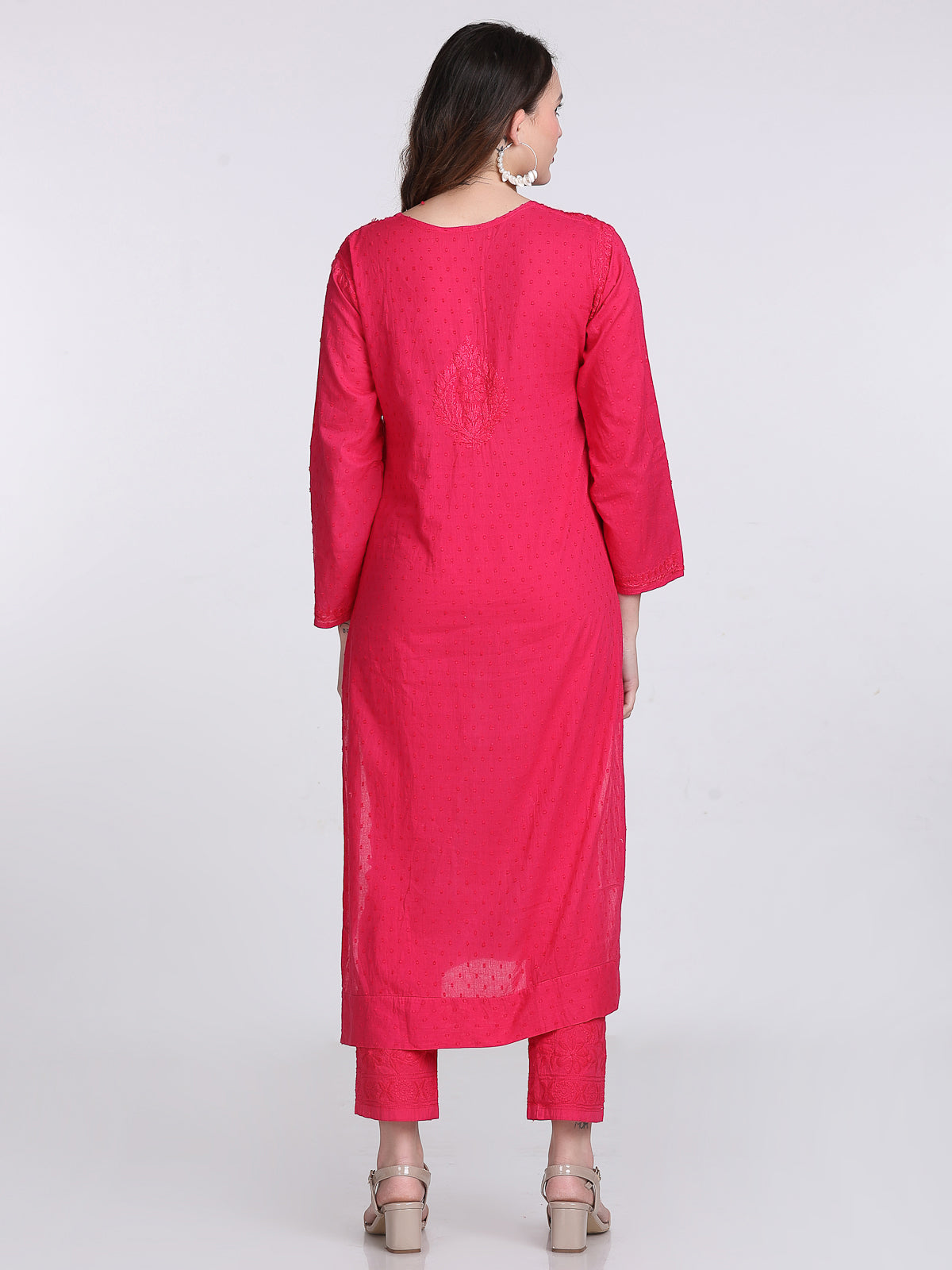 Trending Cotton Dyed Chikankari Co-ord Set In Beautiful Shades