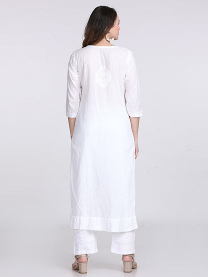 Trending Cotton Dyed Chikankari Co-ord Set In Beautiful Shades