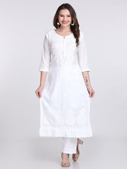 Trending Cotton Dyed Chikankari Co-ord Set In Beautiful Shades