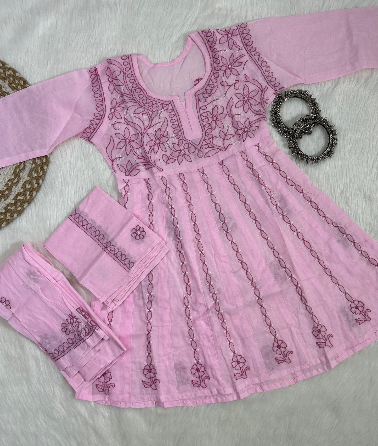 Chikankari Anarkali Suit For Your Little Ones