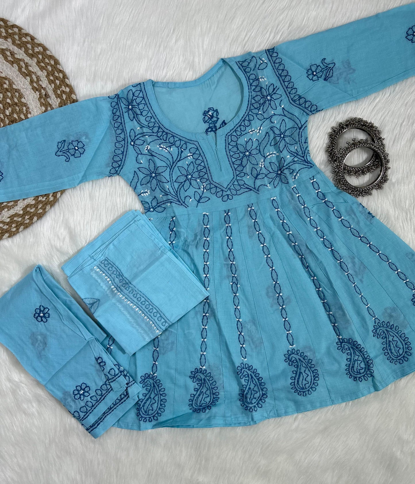 Chikankari Anarkali Suit For Your Little Ones