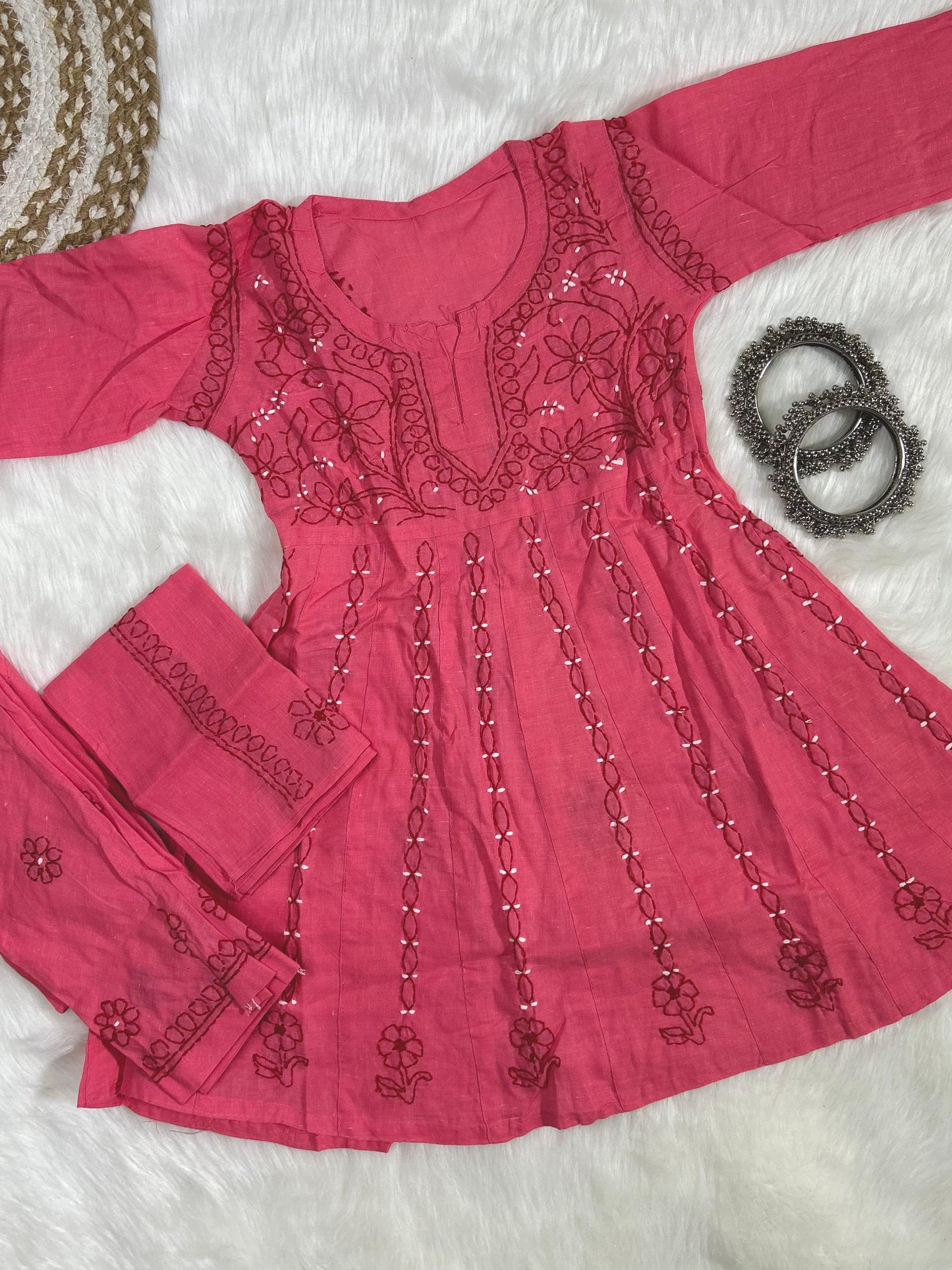 Chikankari Anarkali Suit For Your Little Ones